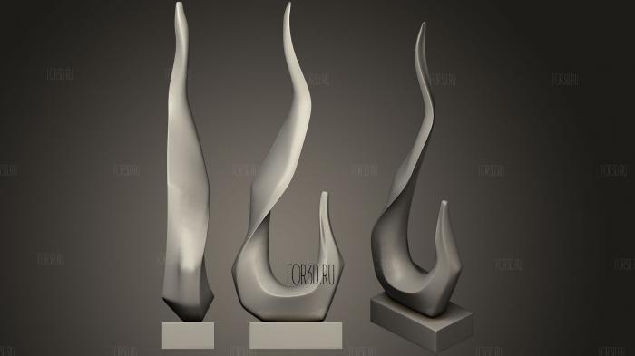 Скульптура Пламя 3d stl модель для ЧПУ